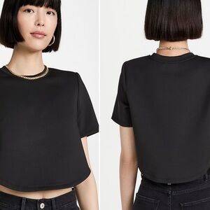 Good American Strong Shoulder Scuba Top. Size 6 BUT oversized top.